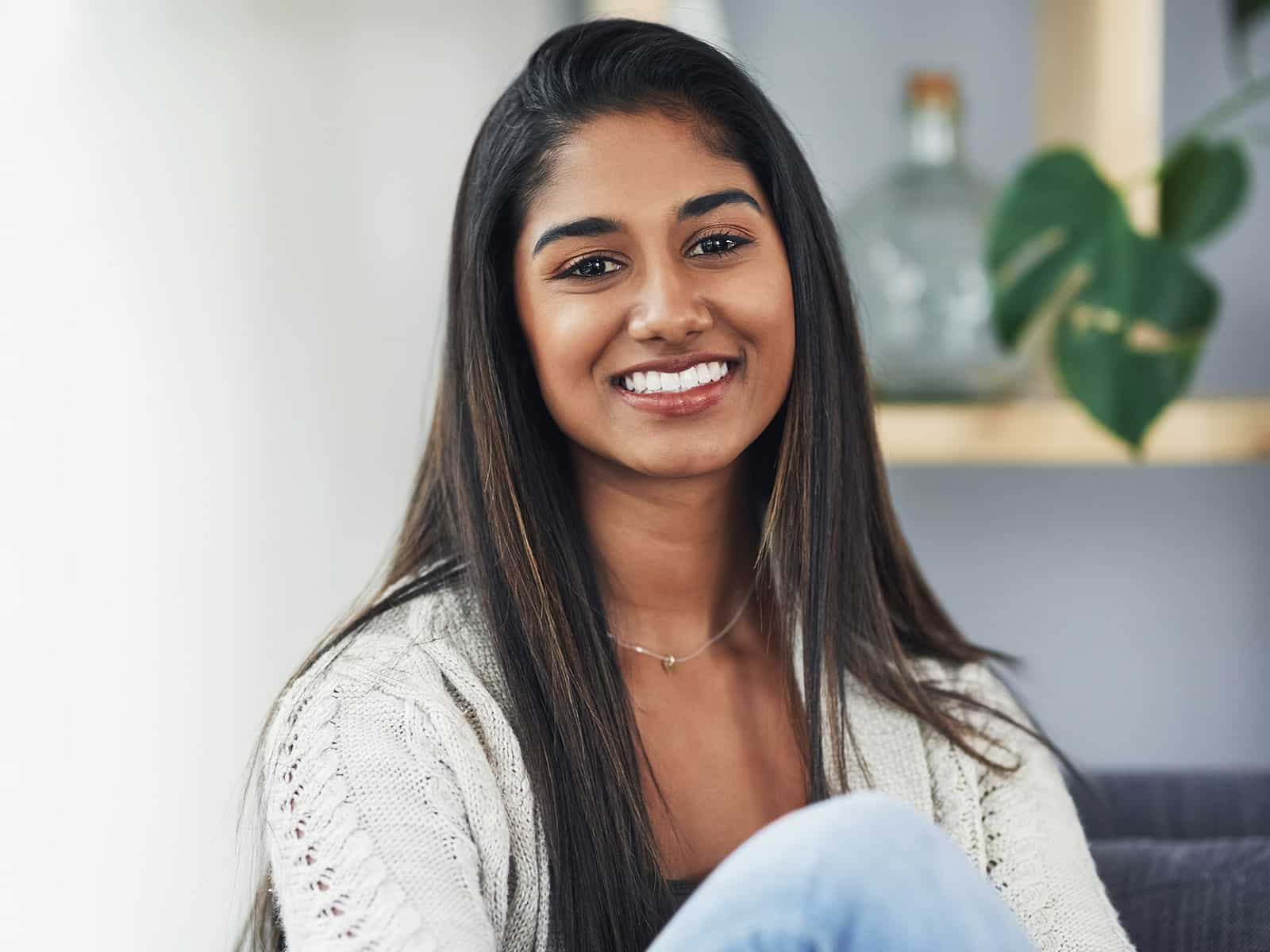Young beautiful woman smiling